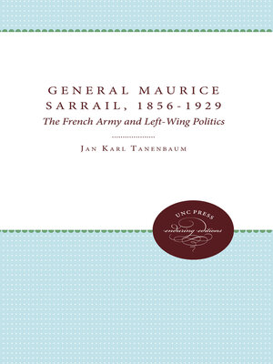 cover image of General Maurice Sarrail, 1856-1929